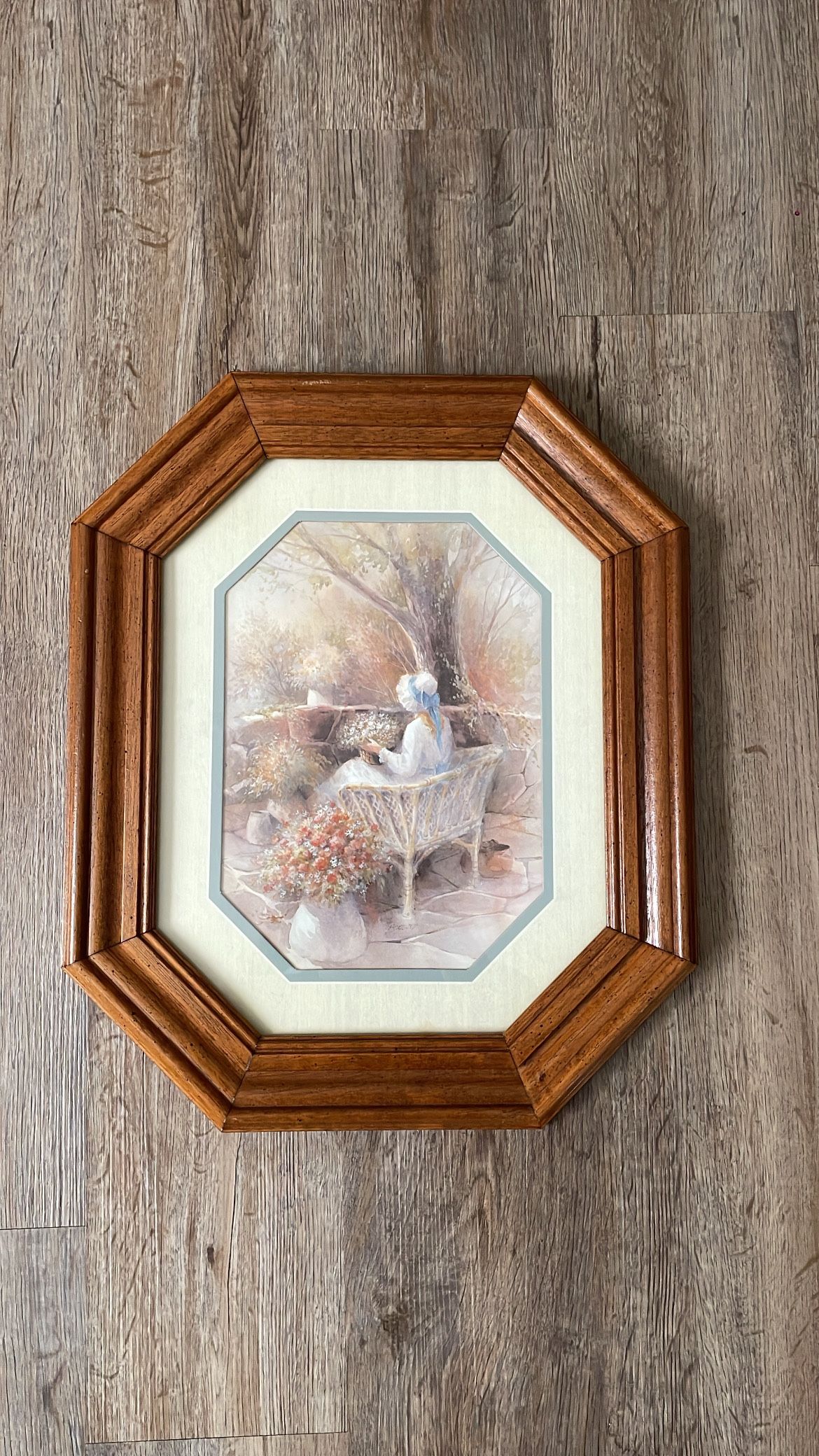 Octogon Wooden Framed Print, 17 1/2" x 14 1/2" Glass Cover