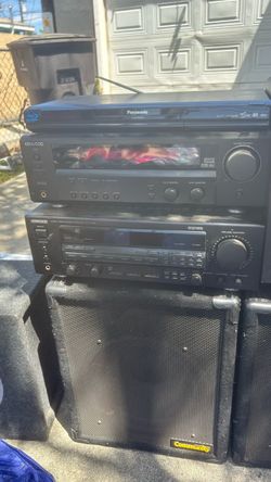 Old radio system with speakers