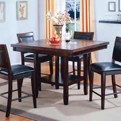 CrownMark Fulton Espresso Counter Height Dining