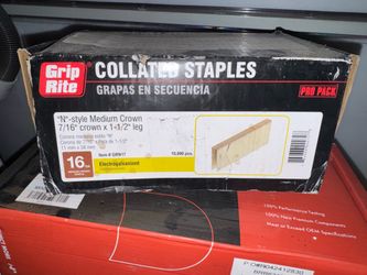 7/16 in. x 1-1/2 in. 16-Gauge Electrogalvanized N-Style Medium Crown Staples