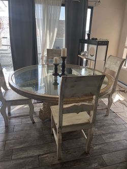 Large dining tables chairs, excluded