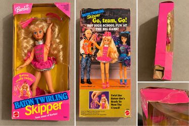1992 Barbie Baton Twirling Skipper Doll in Box