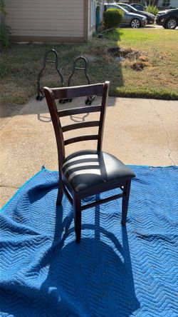 Dark Wood Ladder-Back Dining Chair