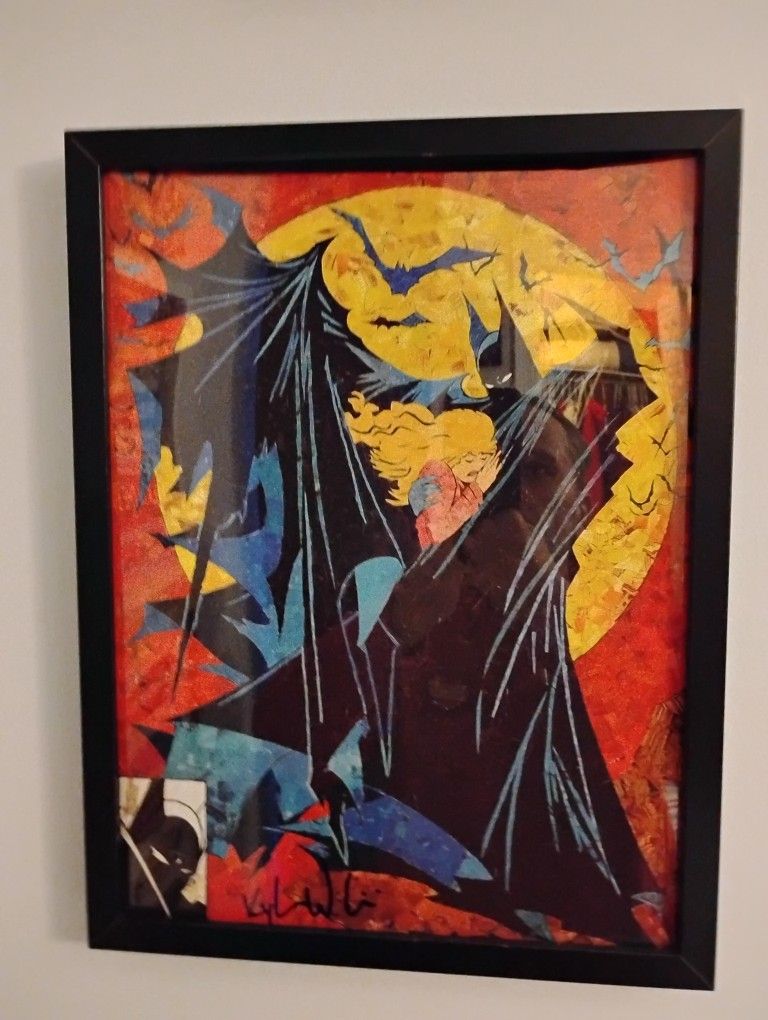 DC Batman Original Framed Art - Very Unique - 16x12