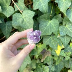 100% Natural Raw Amethyst Cluster w/ Gold Rutilated #S7