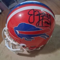 Jim kelly autograph mini riddle helmet