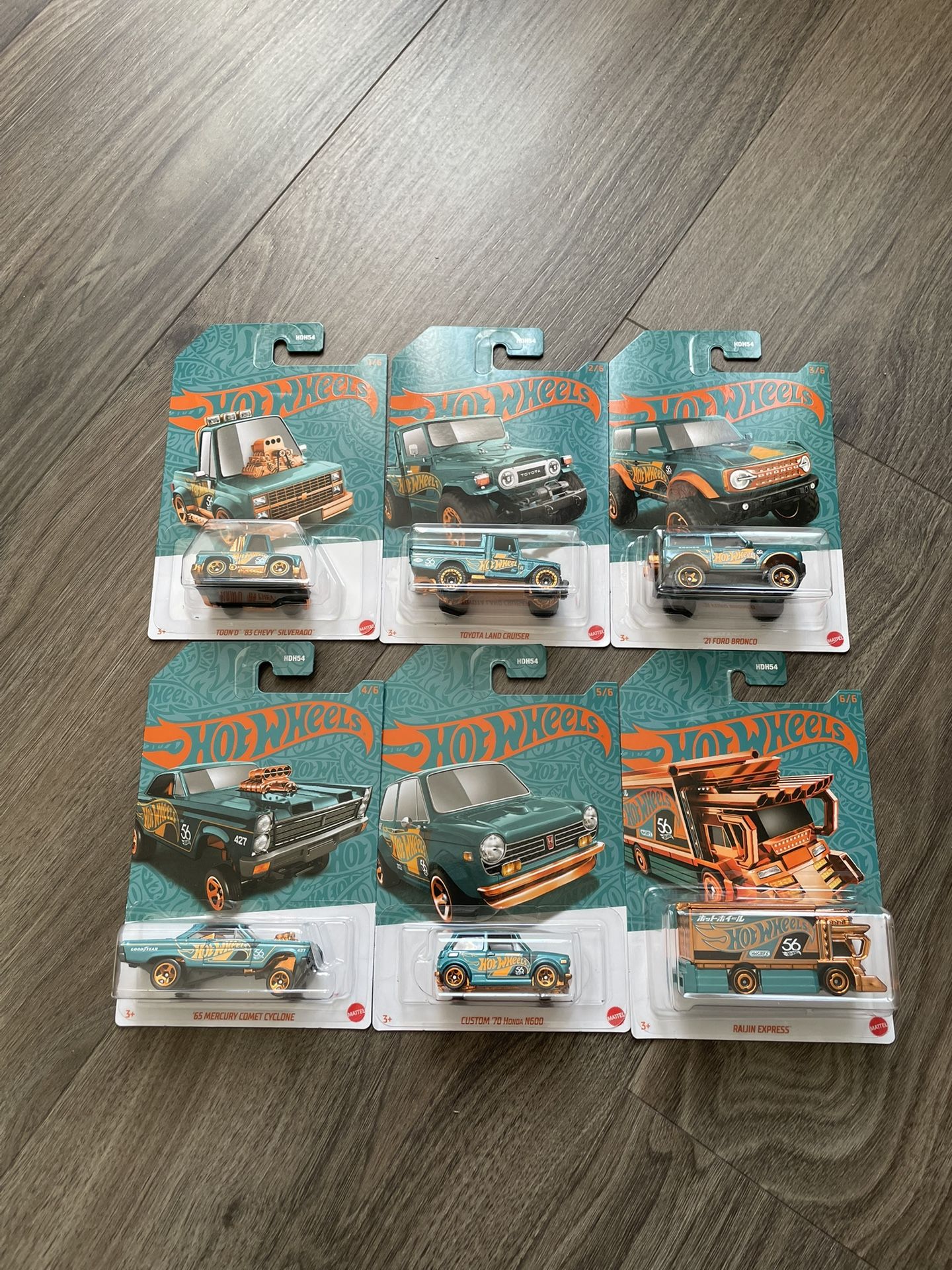Hot Wheels 2024 56th Anniversary Complete Set of 6 with Chase mix 1 ($35.00)