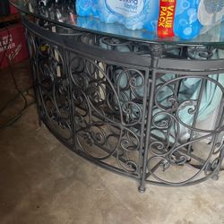 Glass Top Wine Table