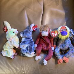 4 Rare Beanie Babies Rare.  Mint Condtion .  