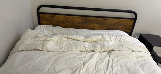Queen size bed and mattress