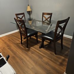 Glass Dinning Table Set 