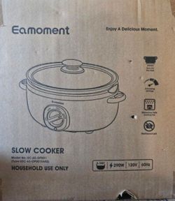 Eamoment 6.5 QT Slow Cooker In Black