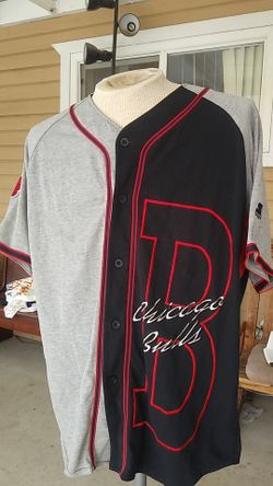 Vintage 90s Chicago Bulls baseball style jersey size large