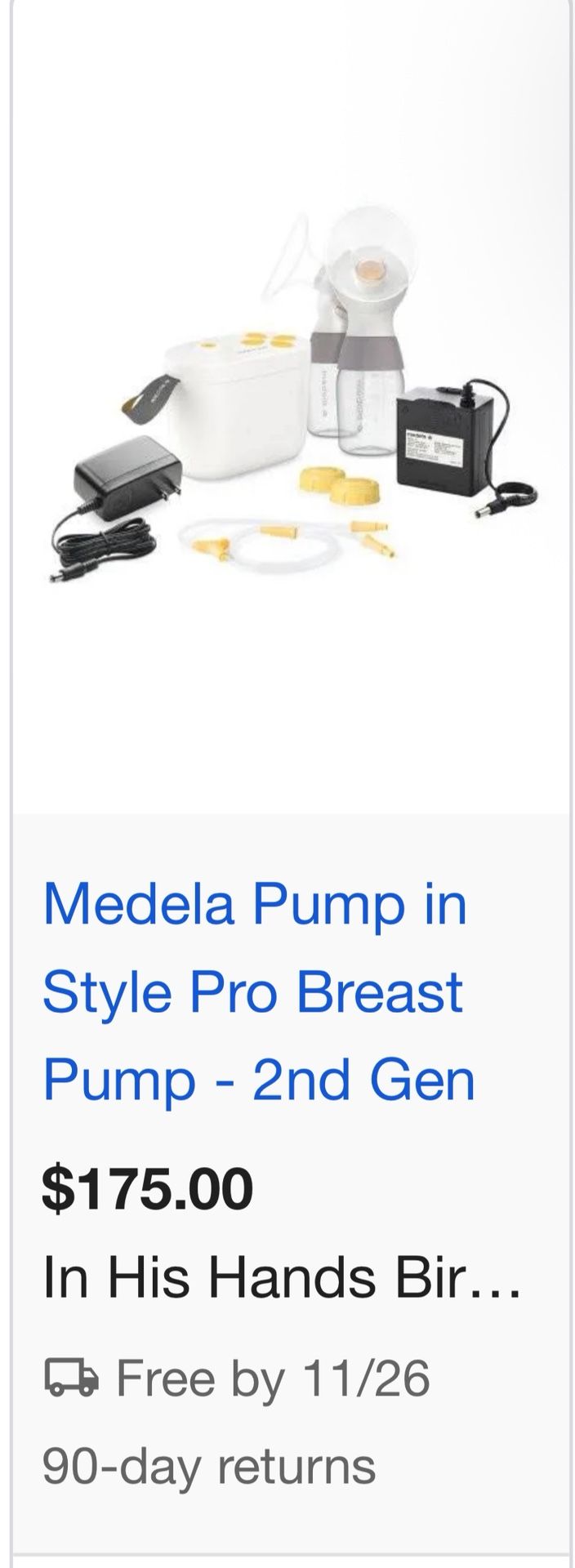 Brand new breast pump for the bag