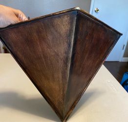 VINTAGE METAL WALL VASE