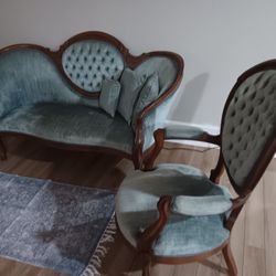 Love Seat and Chair  Frances Luis XV 