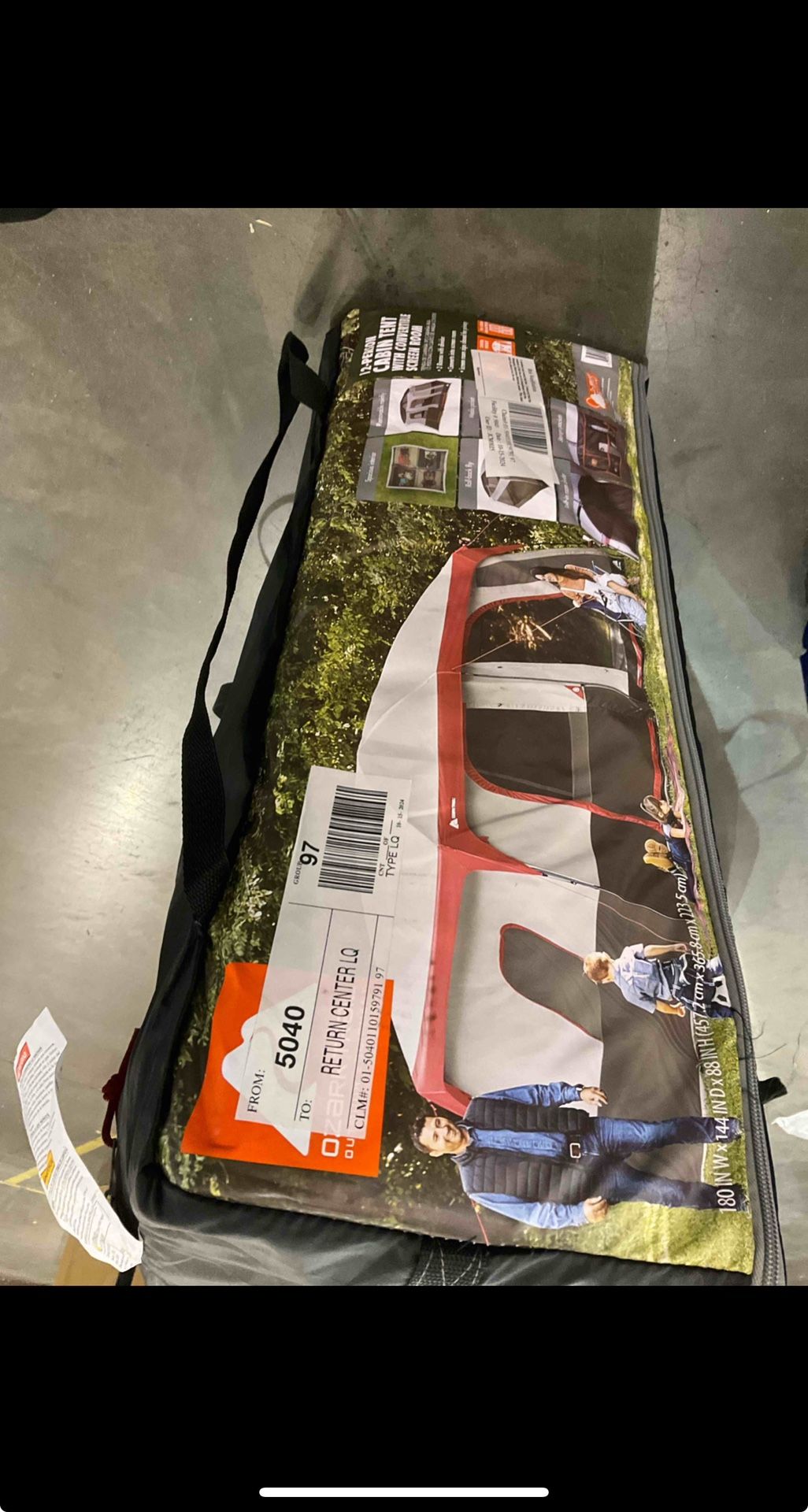 Brand new ozark trail 12-person cabin tent