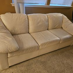 White Leather Couch