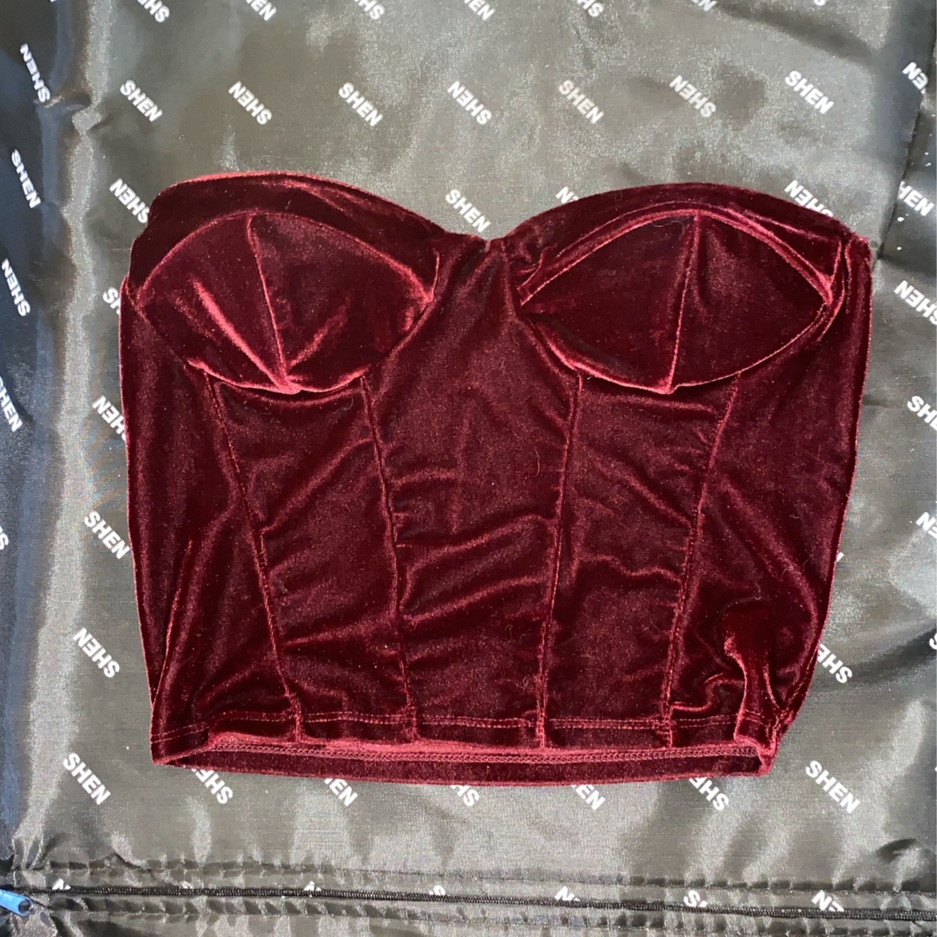 Burgundy Crop Top