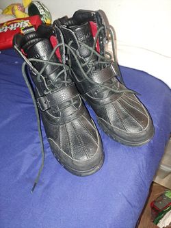 Polo strap black boots. Original ralph Lauren.