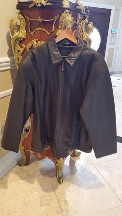 Knightsbridge dark brown leather jacket large