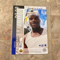 Shaquille O'Neal 1994 95 Upper Deck Scuba Back Magic
