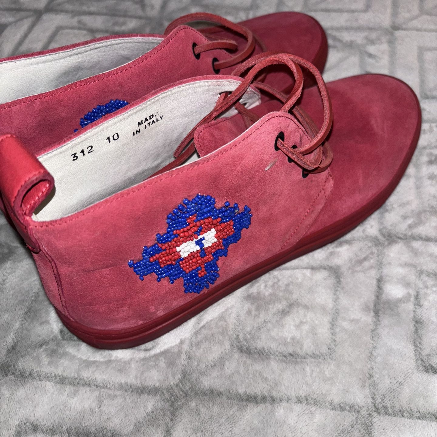 Red Suede Del Toro Handmade Italian Shoes