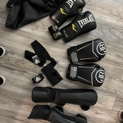 Boxing Gear And Muy Thai Shin Guards 