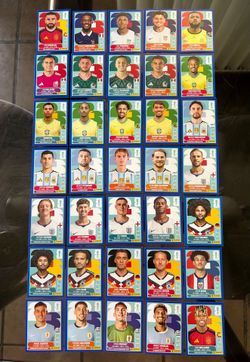 Blue Parallel Panini World Cup Album Stickers