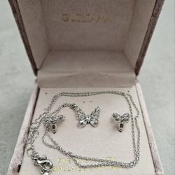 GUILIANA Butterfly Necklace and Earring Set