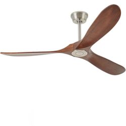 60” Wood Modern Ceiling Fan 