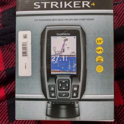 3.5" Garmin Striker",Fish finder With Built- In GPS And Chirp Sonar