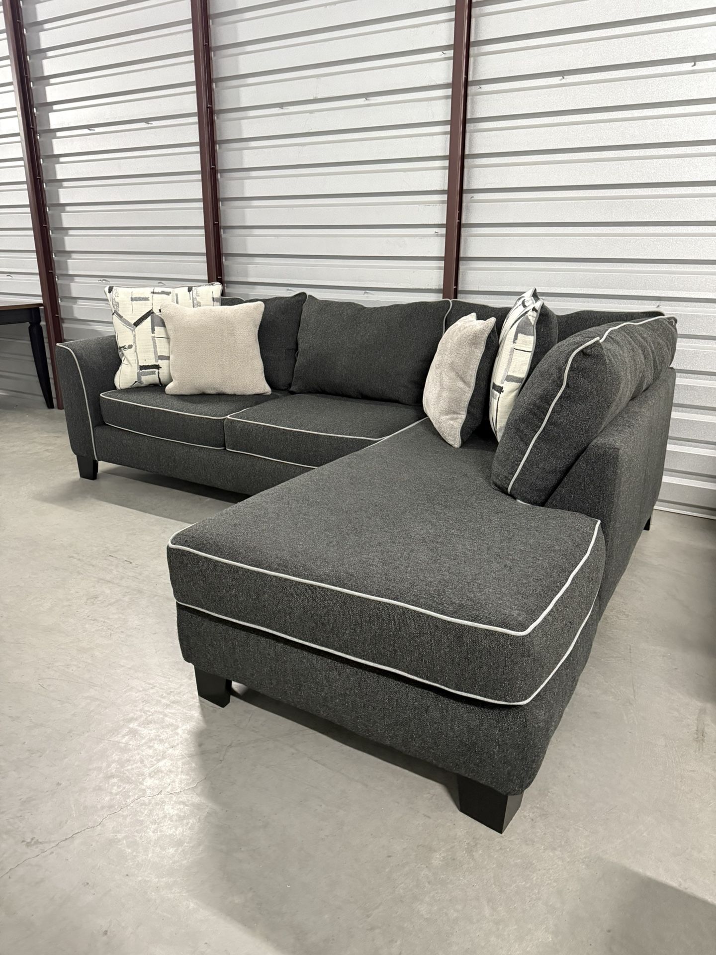 Comfy Black Sectional Sofa