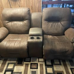 Love seat electric recliner