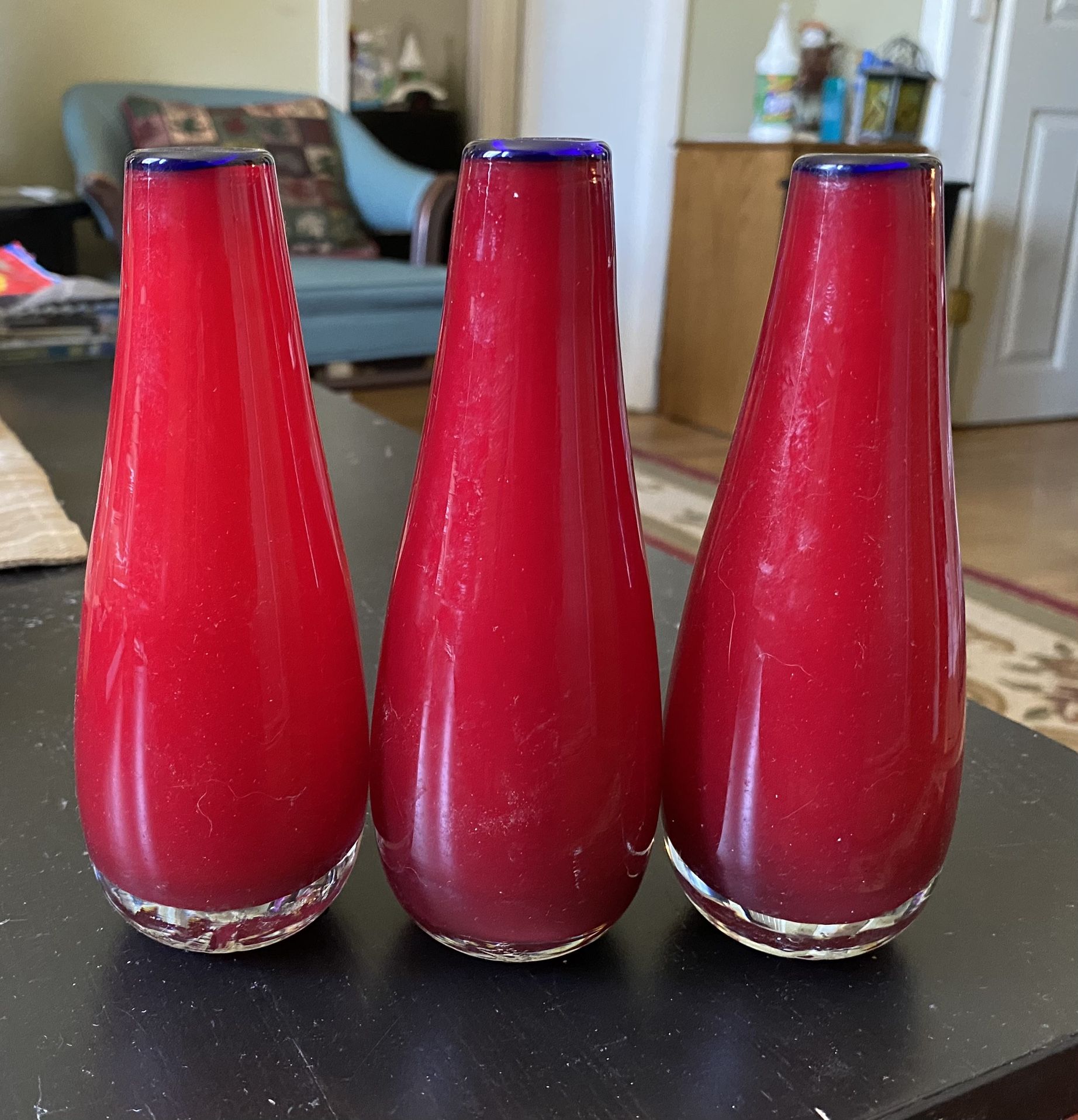 3 Small Small Flower Vases 