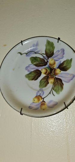 Hand-Painted Floral Decorative Porcelain Plate