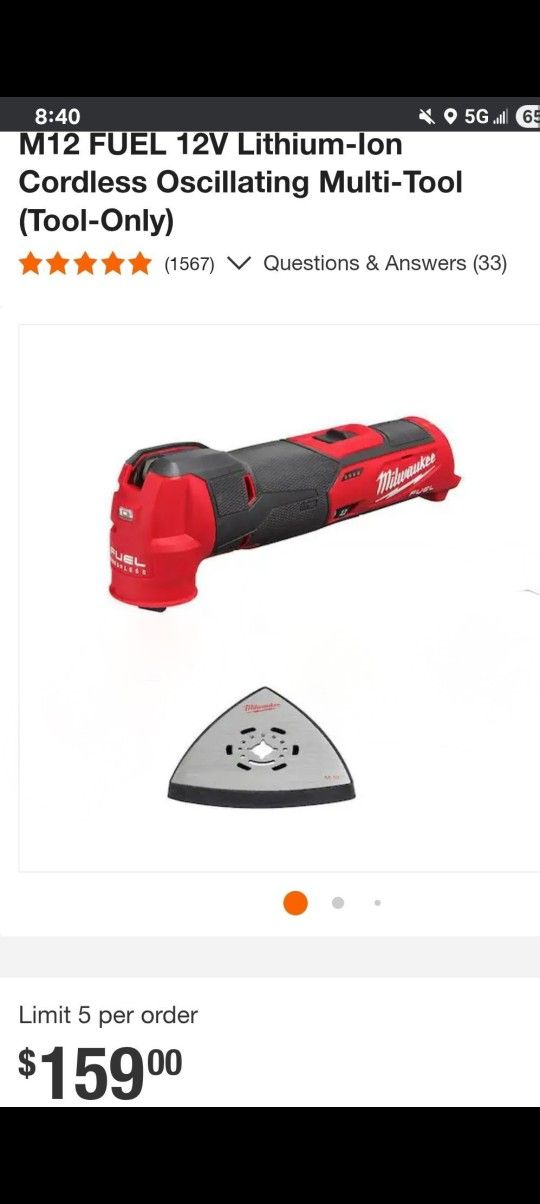 M12 Fuel 12v Lithium-Ion Cordless Oscillating Multi-Tool