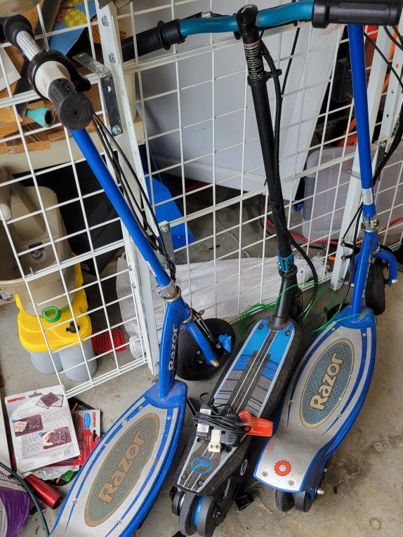 3 Electric Scooters (Needs Batteries)