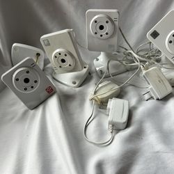 Lot Of 4  OP Link Network IP Cameras With Power Adapters