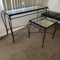 Sturdy Metal Table & Bench