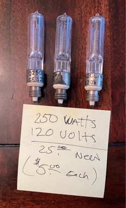 Sylvania is 250 Watt/ 120 Volt bulbs