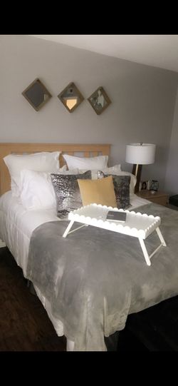 White Bed Tray- Crate and Barrel
