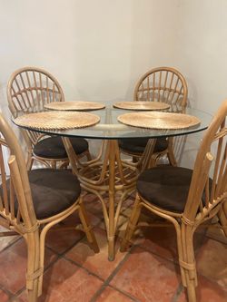 Barely used Rattan Dining Set
