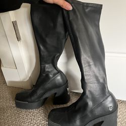 Tall Black Naked Wolfe Boots Sz 8.5