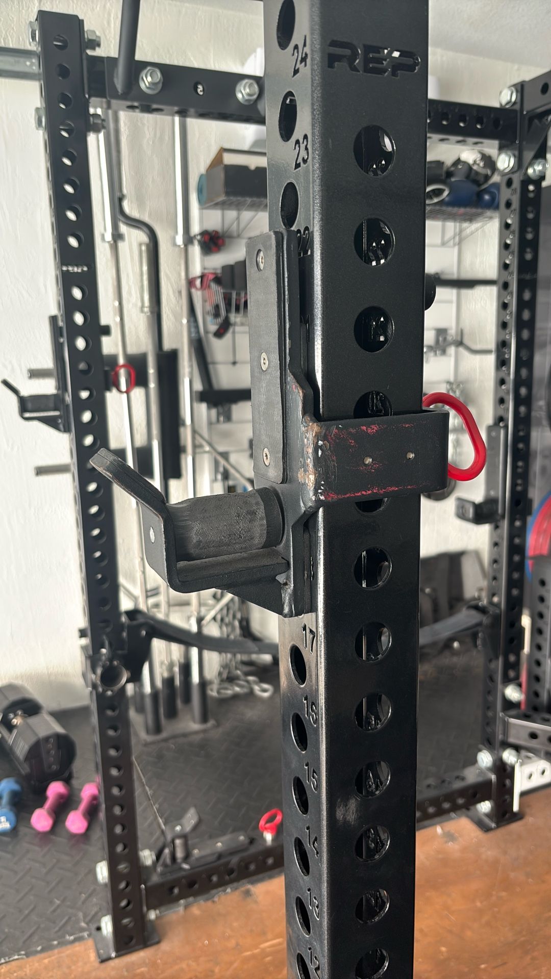 Titan Fitness Roller J-hooks 3x3in Rack 1in Holes
