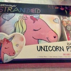 NiB By Horizon Group USA...JUST MY STYLE STRANDED Ready To Design UNICORN PILLOW