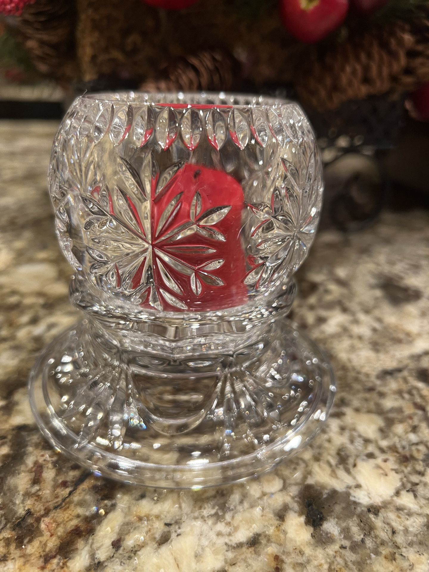 Partylite 2 Piece Crystal Candle Holder