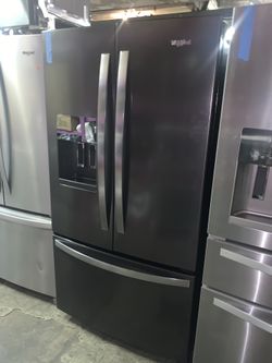 New scratch & dent Whirlpool 36in. French doors fridge with 6 months warranty