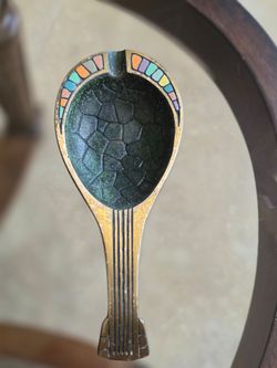 Beautiful Vintage Israeli Dayagi Spoon Rest Ashtray Cast Brass