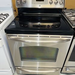 GE stainless steel electric stove a receipt for 60 days warranty